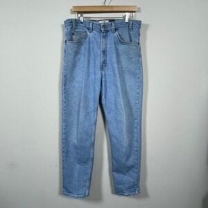 Y2K Levi Strauss Signature Flex Denim Jeans Mens 34x30 Light Wash Relaxed Fit